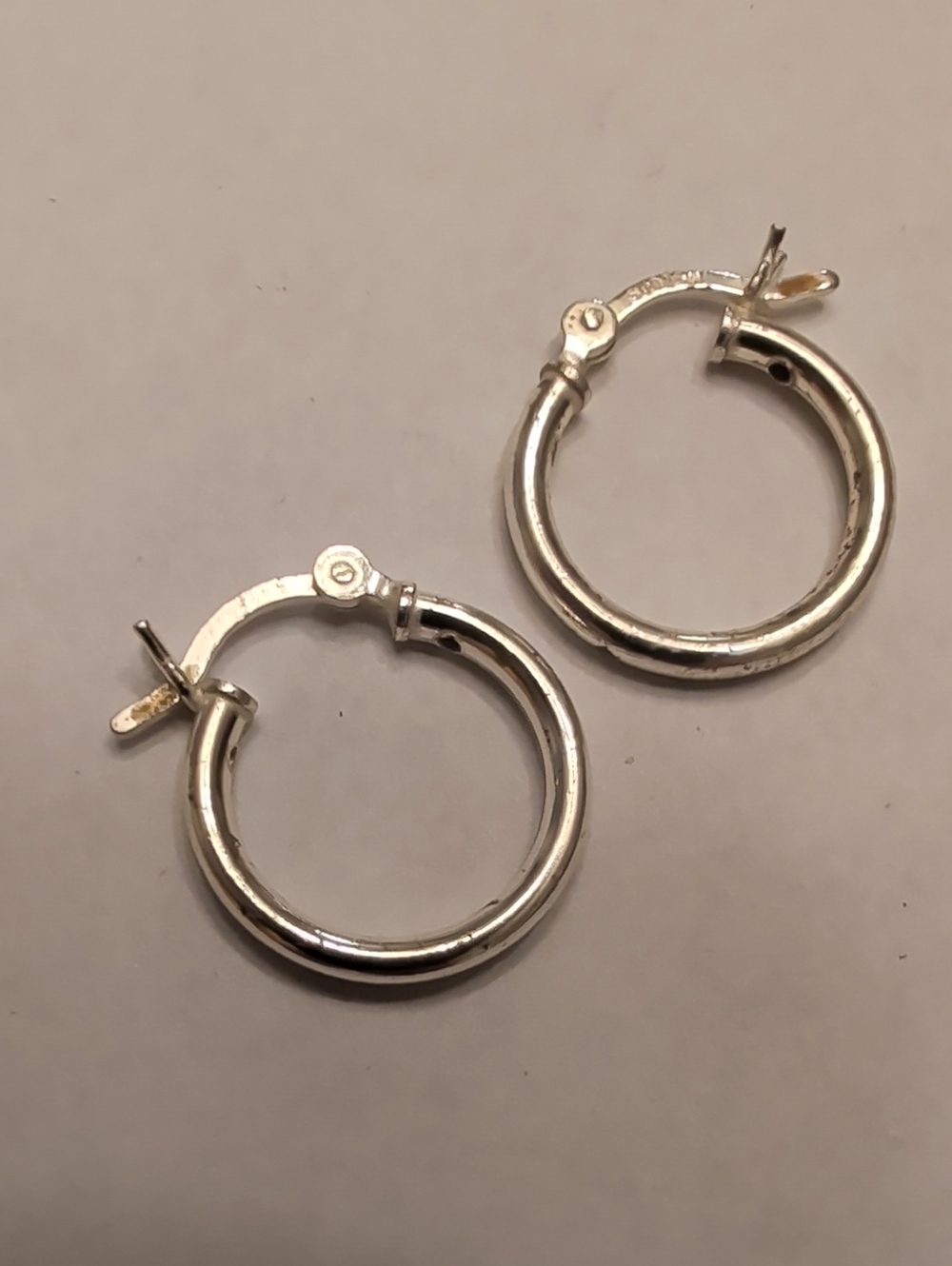 Sterling Silver Hoop Earrings - Polished Sterling Look